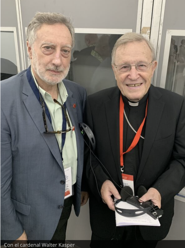 Con el cardenal Walter Kasper